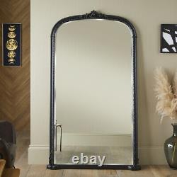 Vintage Full Length Antique Leaner Mirror Large Black Wall Mirror 173cm x 104cm