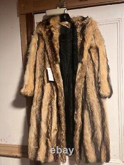 Vintage Full Length Genuine Fur Coat Women's Large Real Fur Genuine Fur