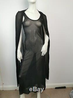 Vintage Jean Paul Gaultier Mesh Long Dress + mesh cover Sz L EU 40 UK 12