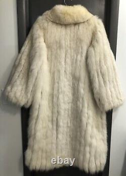 Vintage SAGA FOX Full Length Norwegian Blue Fox Fur Coat Retro Glamour Large