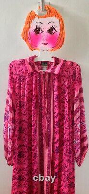 Vintage Silk Pink Kaftan Maxi Dress
