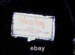 Vintage Suede Shearling Sheepskin Long Full Length Coat Chocolate Brown Large