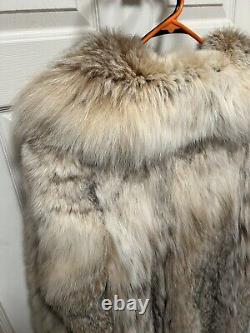 Vintage York Furrier Eurasian Lynx Fur Coat Full Length Large