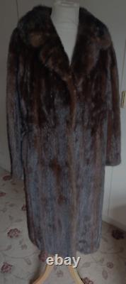 Vintage real fur Ranch Mink full length coat with valuation size Large