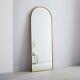 West Elm Arched Leaning Brass Floor Full-length Mirror Large Rrp £499