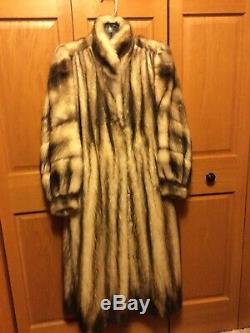 Womans Full Length Fitch Fur Coat Size Large