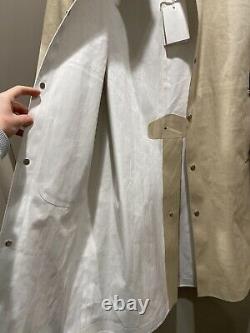 Women jil sander mackintosh full length jacket Uk 6 uk 12 eu L beige colour