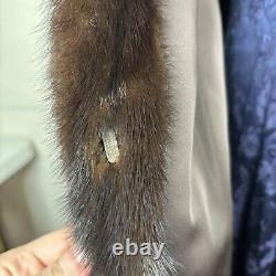 Women's Dark Ranch Mink Fur Coat Full Length L