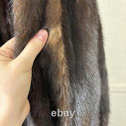 Women's Dark Ranch Mink Fur Coat Full Length L