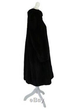 Womens Ladies X-large Full Length Real Blackglama Black Mink Fur Coat Jacket