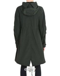 Y-3 Yohji Yamamoto Womens Full-Length Parka Jacket Hooded Coat Dark Green Size L
