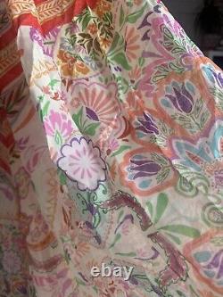 Zara Sheer Maxi Beach Dress Strap Print Long Sleeveless New Tags Large