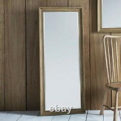 #1698 Large Oak Effect Full Length Leaner Wall Mirror B-stock Défects 152x63cm