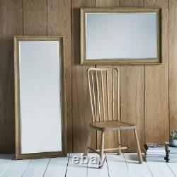 #1698 Large Oak Effect Full Length Leaner Wall Mirror B-stock Défects 152x63cm