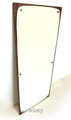 60s 70s Rétro Vintage Grand Rosewood Tola Chambre Pleine Longueur Couloir Miroir