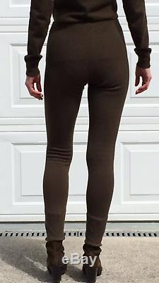 998 $ Ralph Lauren Purple Label Pantalons Cachemire Leggings Vert Militaire De L