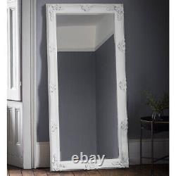 Abbey Large Full Length Shabby Chic Vintage Leaner Floor Miroir Blanc 31 X 65