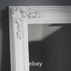 Abbey Large Full Length Shabby Chic Vintage Leaner Floor Miroir Blanc 31 X 65