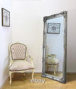 Abbey Large Full Length Shabby Chic Vintage Leaner Wall Mirror Argent 65 X 31