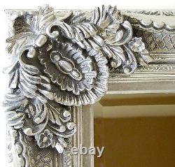 Abbey Large Full Length Shabby Chic Vintage Leaner Wall Mirror Argent 65 X 31