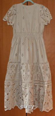 Anthropologie La Robe Longue Somerset Maxi Édition Brodée en Simili Cuir