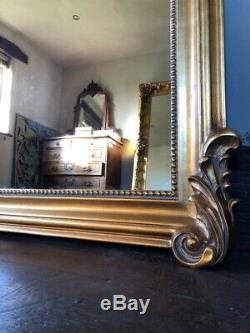 Antique Gold Grande Arche Cadrage Française Leaner Robe Dressing Miroir Mural