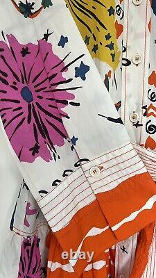 BNWT Zara Rare Celestial Moon Sun Printed Maxi Shirt Dress Holiday Trinny L
 <br/>   	
<br/>
  Nouvelle avec étiquette Zara Rare Celestial Moon Sun Imprimé Maxi Chemise Robe Vacances Trinny L