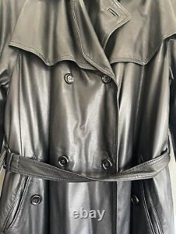 Begedor Italia Vintage 80's Leather Enveloppe Pleine Longueur Cuir Magnifique A+ Sz L