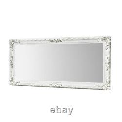Blanc Grande Longueur Pleine Blanc Sol Mural Miroir Dressing Miroir Chic Chambre Décor
