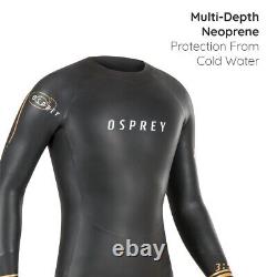 Combinaison de plongée Osprey pour homme, intégrale 3 mm, pour la natation - Noir/Or