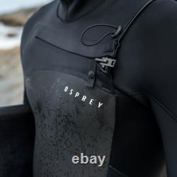 Combinaison intégrale de plongée thermique à capuche pour homme Osprey 5mm pour l'hiver, surf, noir