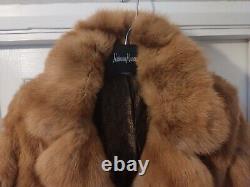 Cozy Et Chaud Soft Large Full Longueur Real Golden Sable Fur Manteau / Veste