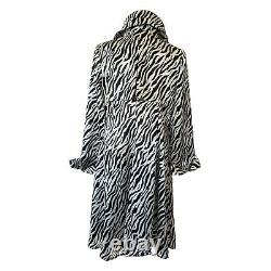 Design Today’s Song Sung Zebra Sculptable Wired Ruffle Rain Trench Coat L T.n.-o.