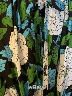 Diane Von Furstenberg Superbe Floral Maxi Robe En Soie Glorieux L