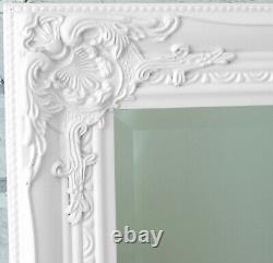 Eton Ornate X Large Full Length Vintage Wall Leaner White Mirror 157cm X 68cm