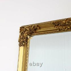 Extra, Extra Grand Orné Antique Or Longueur Pleine Mur / Flooor Miroir 85cm X 210c