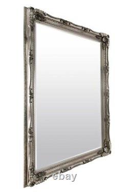 Extra Grand Miroir Argent Antique Shabby Longueur Complète Chic Wall 208 X 148cm