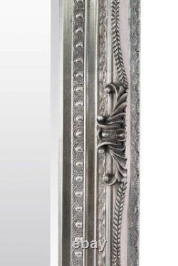 Extra Grand Miroir Argent Antique Shabby Longueur Complète Chic Wall 208 X 148cm