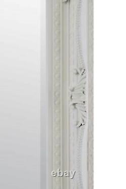 Extra Grand Miroir Crème Antique Pleine Longueur Mur Maigre 208 X 148cm
