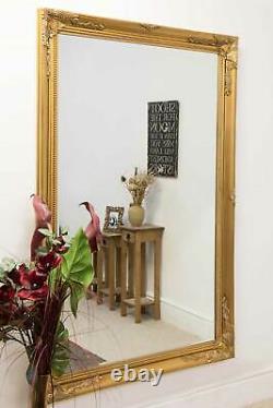 Extra Grand Miroir Mur Or Antique Vintage Pleine Longueur 5ft7x3ft7 170 X 109cm