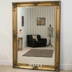 Extra Grand Miroir Mur Or Décoratif Antique Pleine Longueur 7ftx5ft 213x152cm