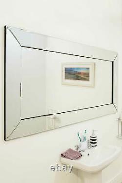 Extra Grand Miroir Mural Pleine Longueur Salle De Bain En Argent 5ft9 X 2f9 174cm X 85cm