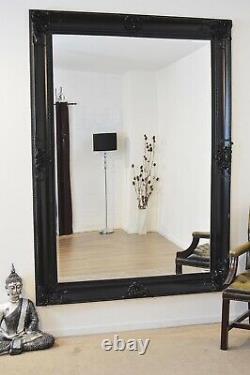 Extra Grand Miroir Noir Pleine Longueur Long Long Mur Maigre 7ft X 5ft 213 X 152cm