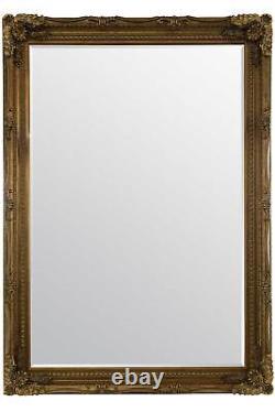 Extra Grand Miroir Or Antique Longueur Complète Mur De Retenue 208cm X 148cm