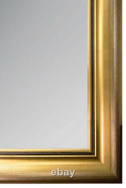 Extra Grand Miroir Or Noir Moderne Chic Pleine Longueur Mur 5ft6x3ft6 167x106cm