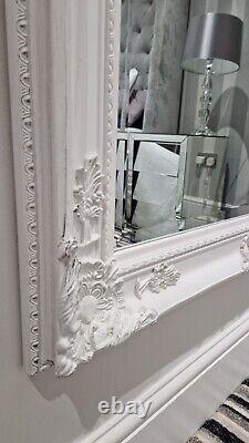 Extra Grande Longueur Pleine Blanc Sol Mural Miroir Shabby Vintage Chic Décor