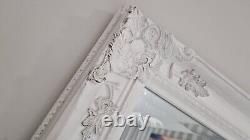 Extra Grande Longueur Pleine Blanc Sol Mural Miroir Shabby Vintage Chic Décor