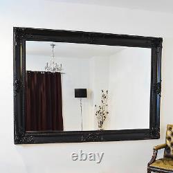 Extra Large Black Full Length Long Leaner Wall Mirror 7ft X 5ft 213 X 152cm
