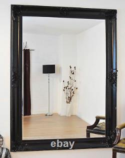 Extra Large Black Full Length Long Leaner Wall Mirror 7ft X 5ft 213 X 152cm