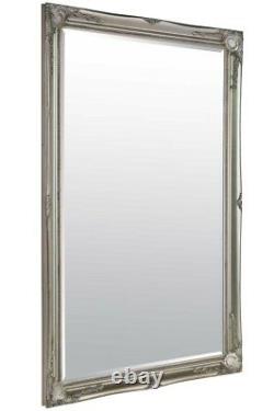 Extra Large Classic Full Length Ornate Silver Mirror 5ft7 X 3ft7 170cm X 109cm